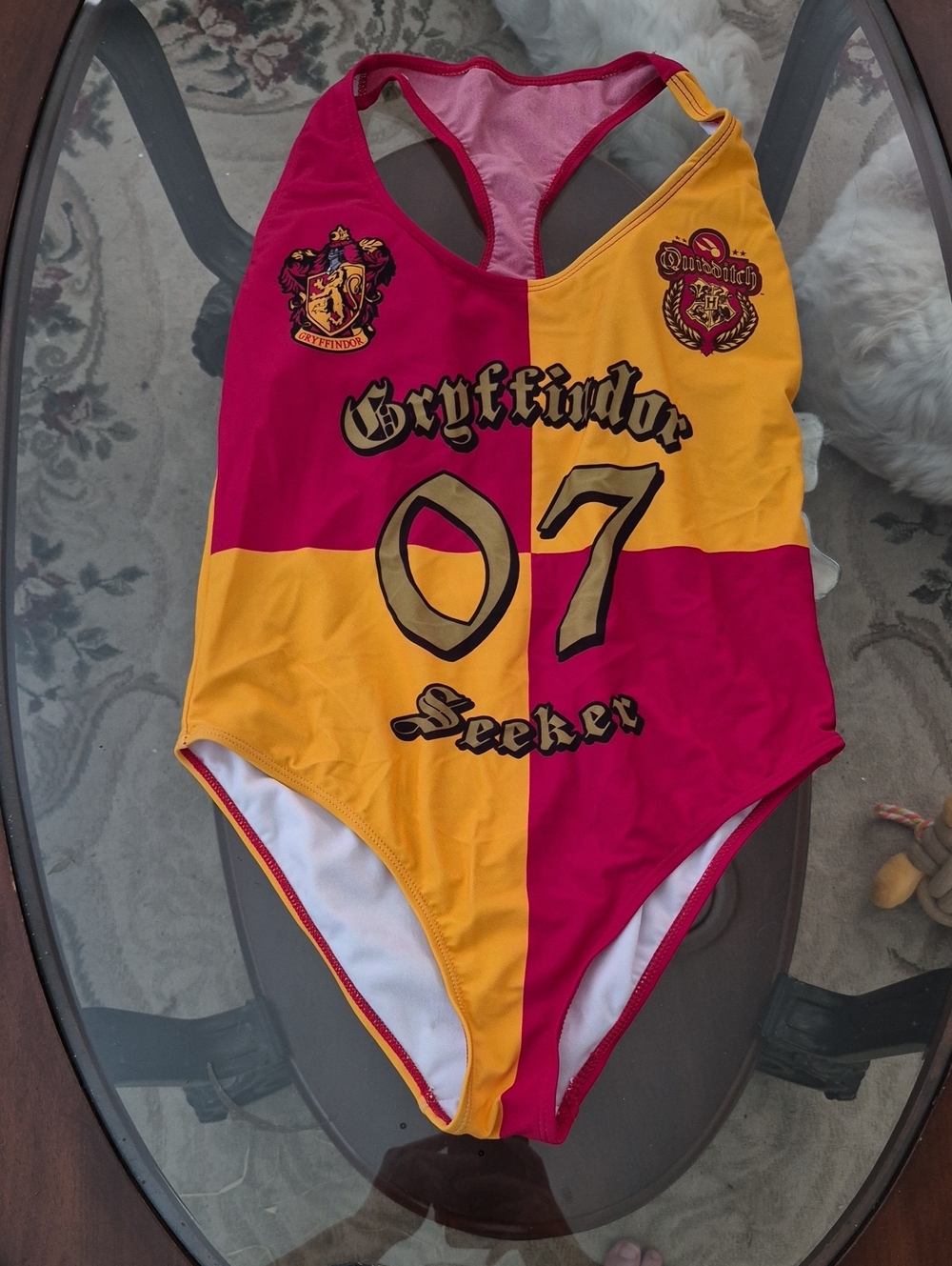 Warner Bros. Gryffindor Colorblock One-Piece Swimsuit in Red and Gold